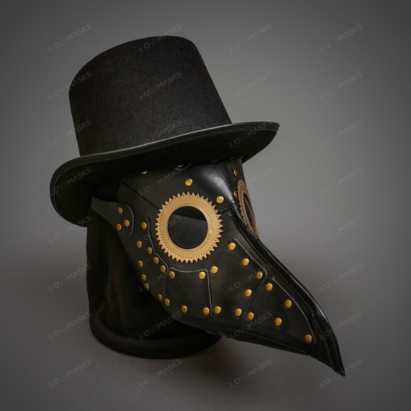 Halloween Steampunk Plague Doctor Mask Masquerade - Picture 4 of 7
